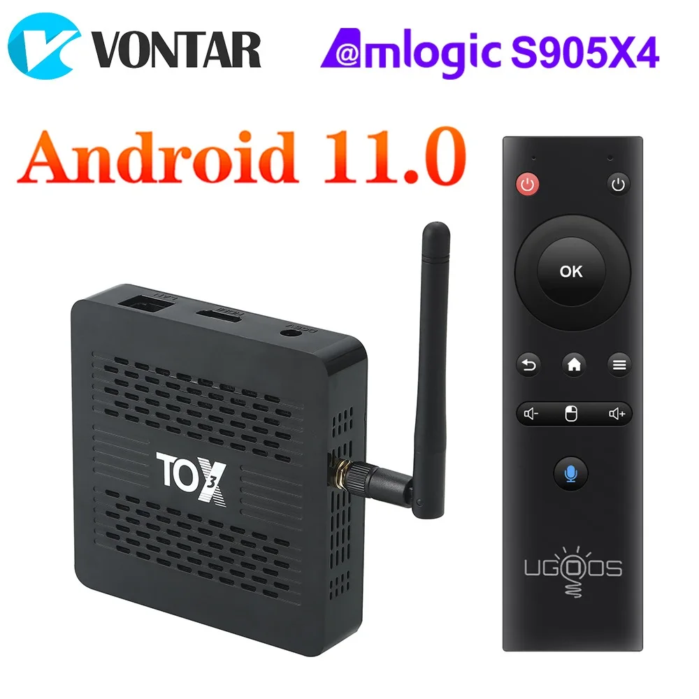 TOX3 Ʈ TV ڽ ȵ̵ 11 4GB 32GB, Amlogic S905X4 2T2R   1000M ͳ BT4.1  AV1 4K DLNA ̵ ÷̾